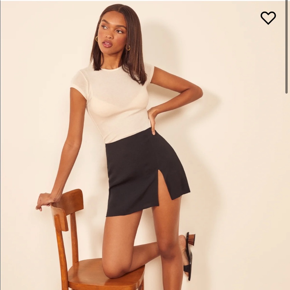 Reformation Margot Skirt in Black